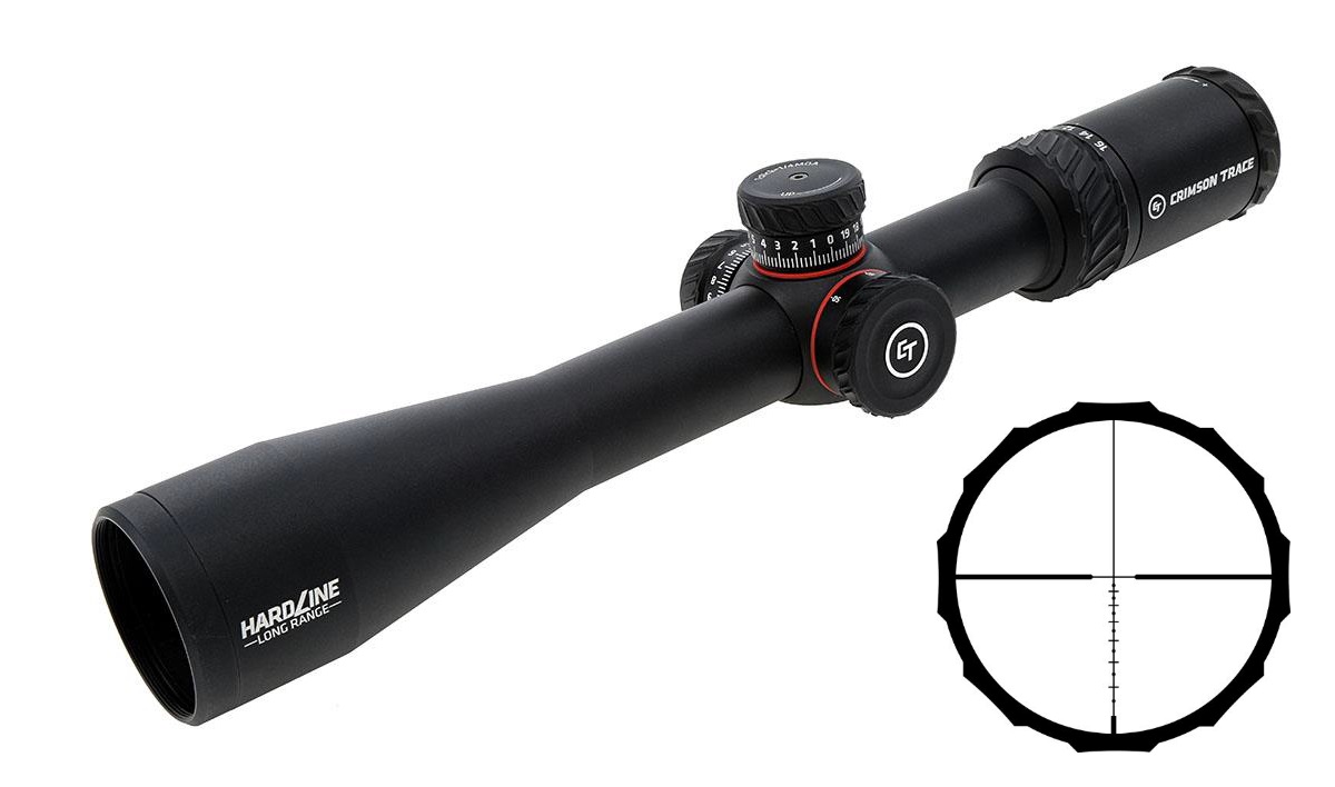 Crimson Trace Hardline Rifle Scope - 4-16x42mm 30mm SFP BDC LONG RANGE