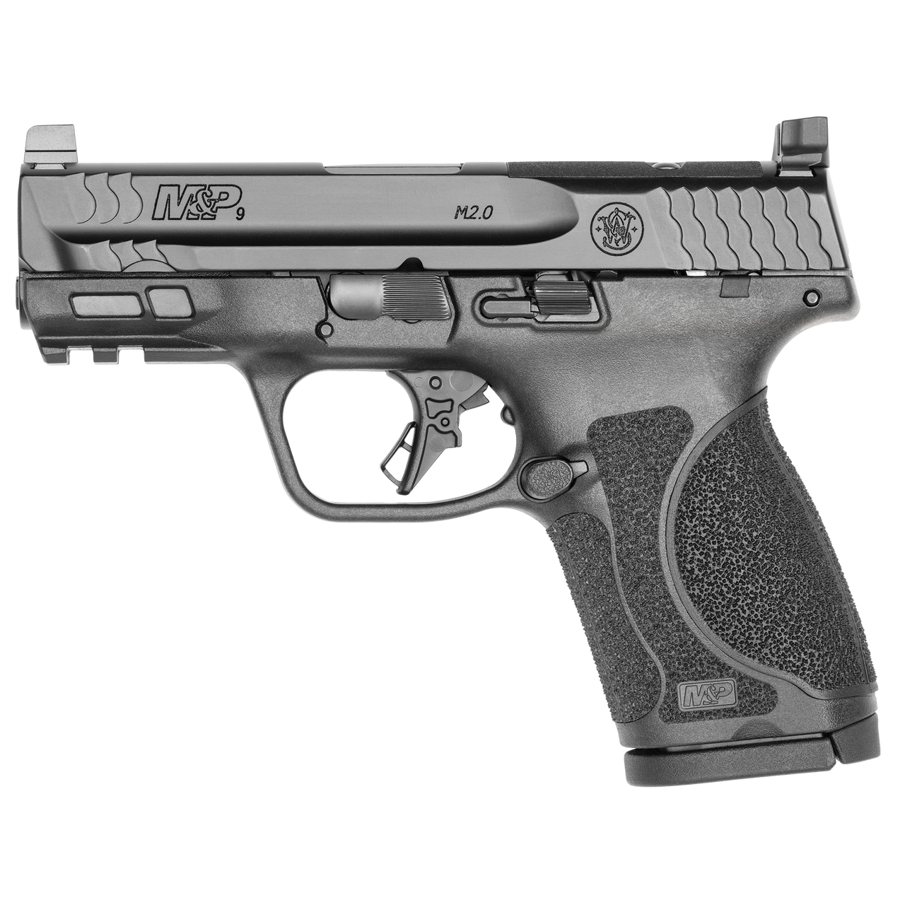 Smith & Wesson M&P 9 M2.0 Compact Handgun 9mm Luger 15rd 3.6" Barrel Black Optic Ready No Thumb Safety