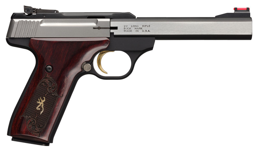Browning Buck Mark Medallion Rosewood Handgun .22LR 10rd Magazine 5.5" Barrel Pro Target Sights CA Compliant