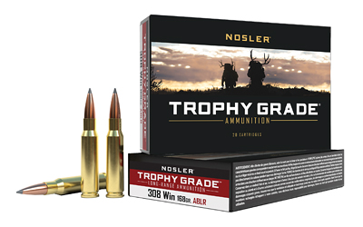 Nosler Accubond Long Range Trophy Grade Rifle Ammunition .308 Win 168 gr PT 2750 fps 20/ct