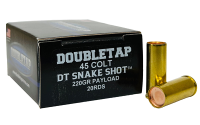 Double Tap DT SnakeShot Handgun Ammunition .45 Colt 220gr #9 Shot 1000 fps 20/ct