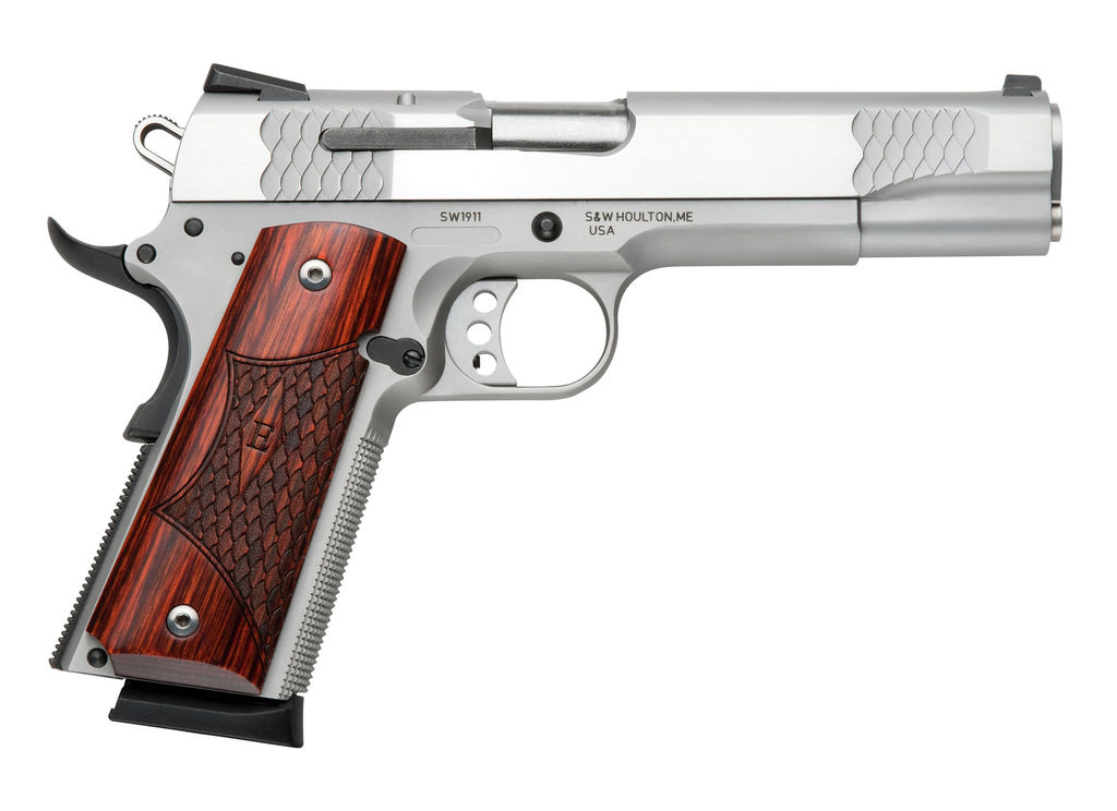 Smith & Wesson Inc. S&W M1911 E-Series Handgun .45 Auto 8rd Magazines(2) 5" Barrel Wood Grips