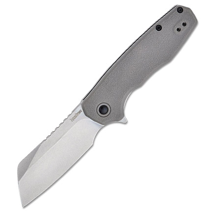 Kershaw Wharf Folding Knife 2-4/5" Cleaver Blade Grey