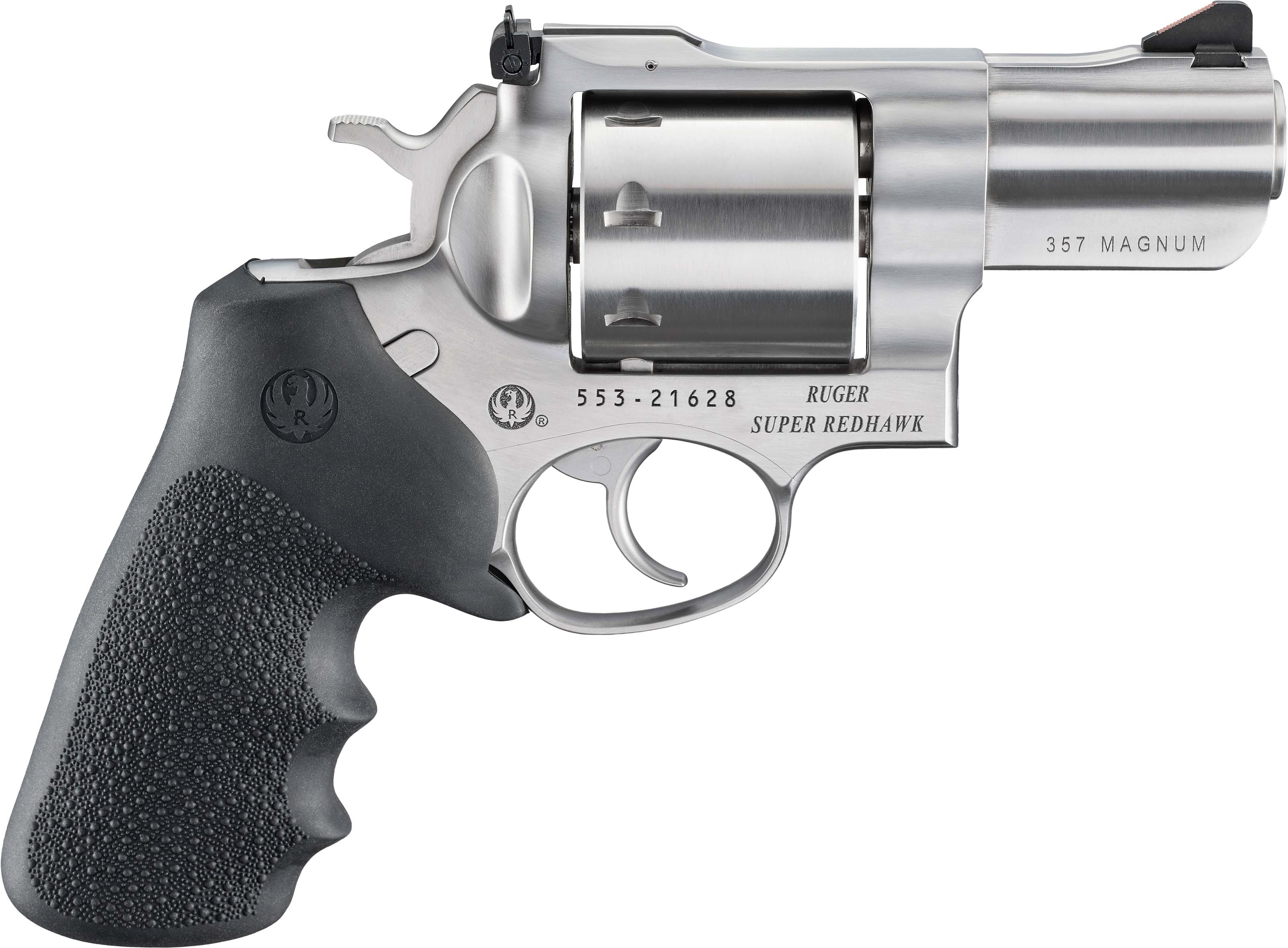 Sturm Ruger & Co Ruger Super Redhawk Handgun .357 Mag 8rd Capacity 2.5" Barrel Satin Stainless Hogue Grip Adjustable Sight