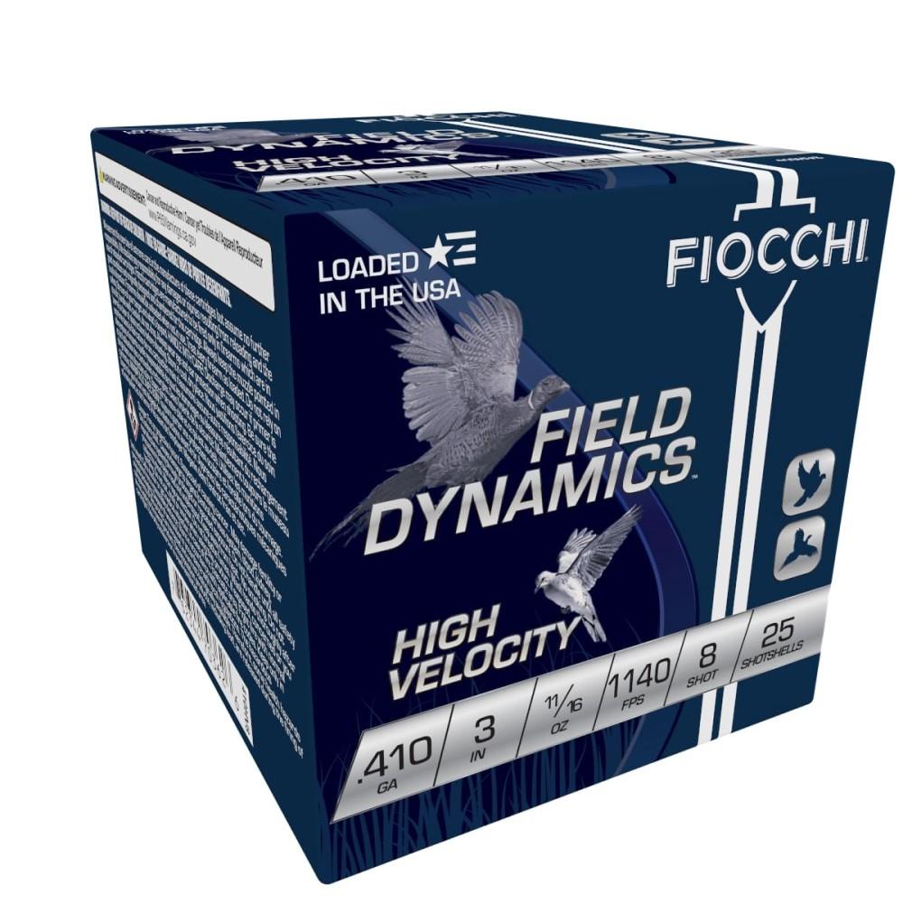 Fiocchi High Velocity Shotshells .410 ga 3" 11/16 oz. 1140 fps #8 25/rd