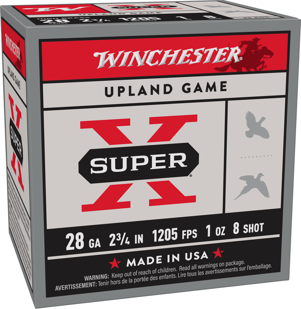 Winchester Super-X Game Shotshells 28 ga 2-3/4" 1 oz 1205 fps #8 25/ct
