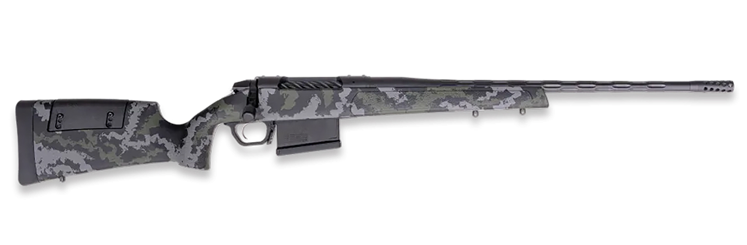 Weatherby Model 307 RANGE XP 2.0 Rifle 7mm PRC 5rd Capacity 22'' Barrel Green/Grey Sponge Pattern Stock