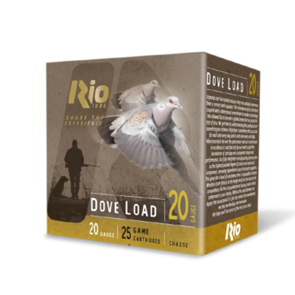 Rio Dove Load Shotshells 20ga 2-3/4" 7/8oz 1250fps #8 25/ct