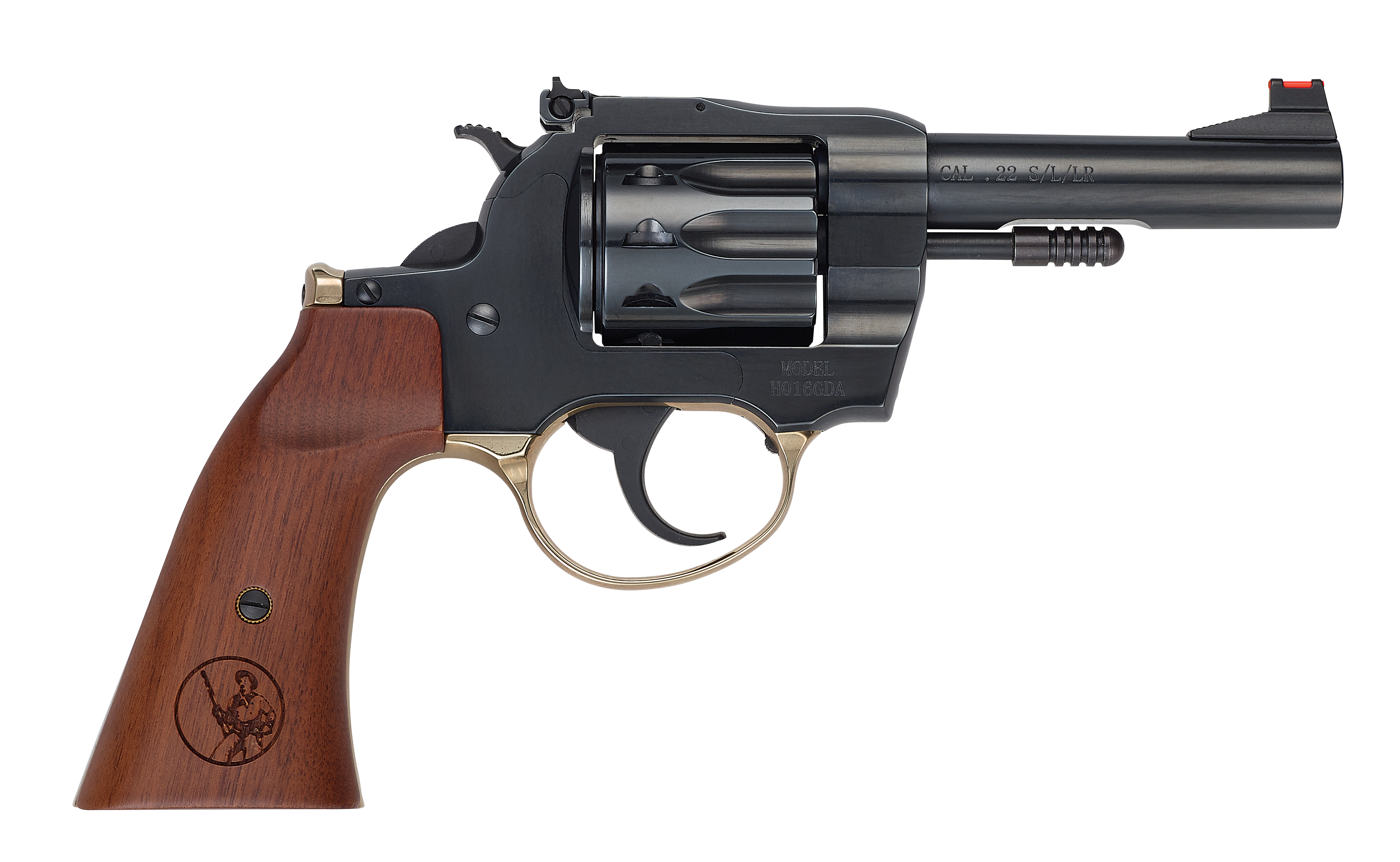 Henry H16 Golden Boy Deadeye Handgun .22 S/L/LR 10rd Capacity 4" Blued Barrel Walnut Gunfighter Grip