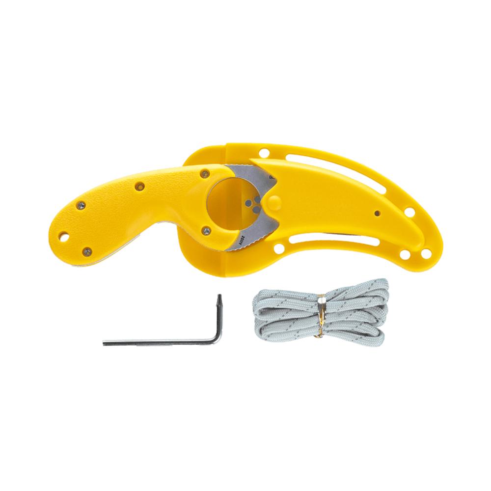 CRKT Bear Claw Fixed Knife 2-2/5" Hawkbill Blade Yellow