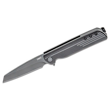 CRKT LCK + Tanto Blackout Folding Knife Assisted Opening 3 1/4" Blade Black