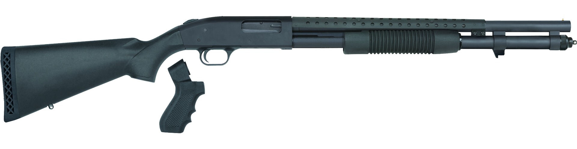 MOSSBERG 590 SECURITY PERSUADER 12G 20" BLK 8RD W/ PSTL GRP