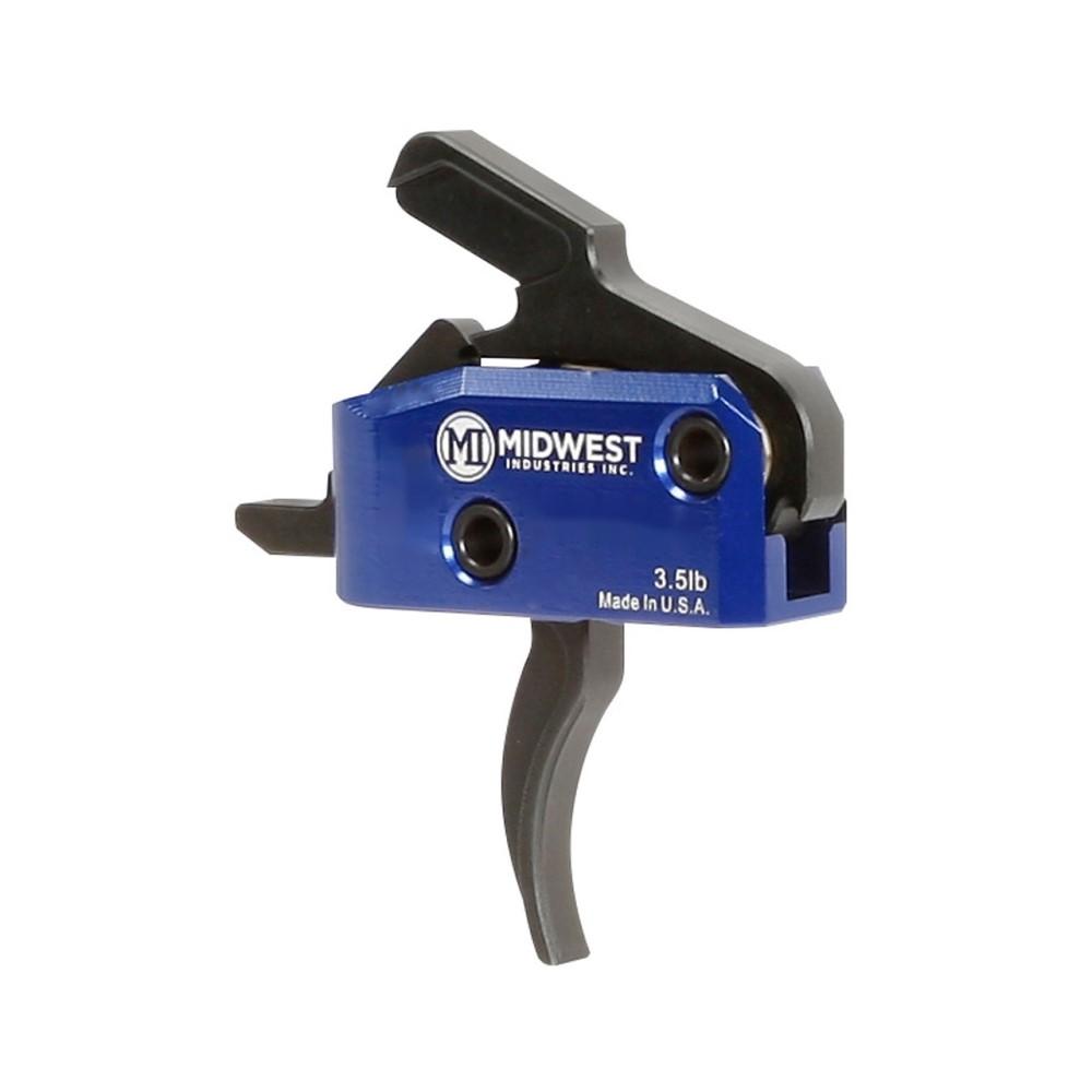 Midwest Industries Drop In Trigger for AR-15 Curved 3.5lb with Anti Walk Pins Black