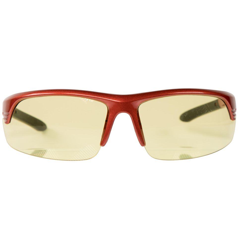 AOB Smith & Wesson Corporal Shooting Glasses Half Frame Red with Amber Lens