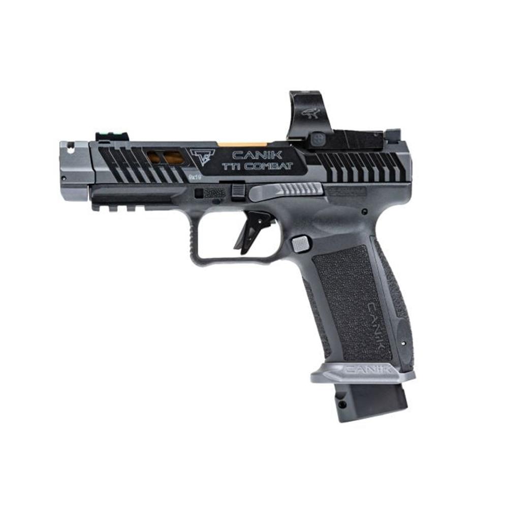 Canik TTI Combat Handgun 9mm Luger 18rd Magazines (2) 4.6" Barrel Smoke with MECANIK MO3