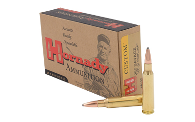 Hornady Custom Rifle Ammunition .250 Savage 100 gr Interlock SP 2800 fps 20/ct