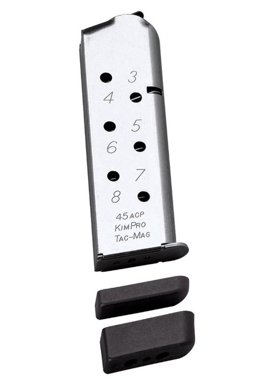 Kimber KimPro Tac-Mag 1911 Handgun Magazine Stainless Steel Full-Length Grip .45 ACP 8/rd