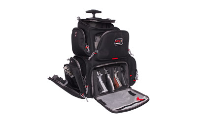 G-Outdoors Rolling Handgunner Backpack with 4 Handgun Cradle-Black