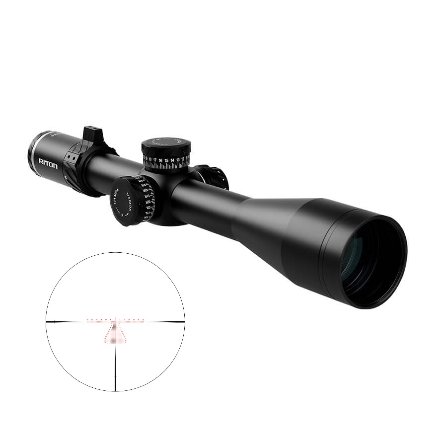 Riton 5 Conquer 5-25x56 Rifle Scope 34mm FFP MOR (MOA) Reticle Illum Black