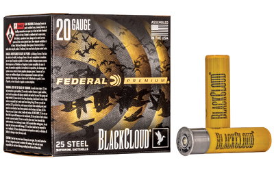 Federal Black Cloud FS Steel Shotshells 20ga. 3" 1oz 1350 fps #4 25/ct