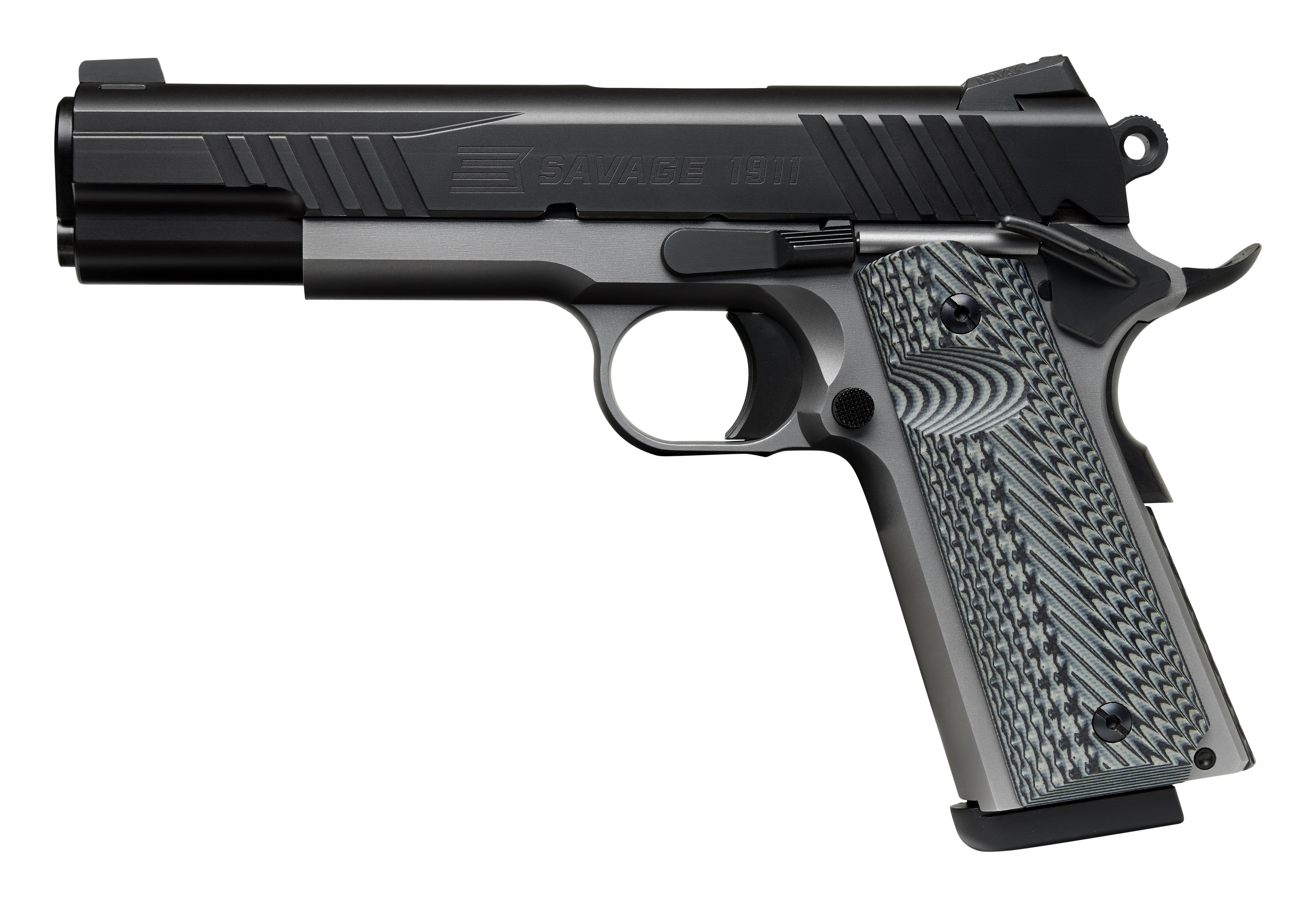 Savage 1911 Gov't Style Handgun 9mm Luger 10rd Magazines (2) 5" Barrel Black and Stainless