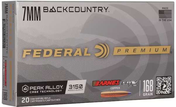 Federal Ammunition FDR 7MMBC 168GR BAR LRX 20RD 10BX/CS