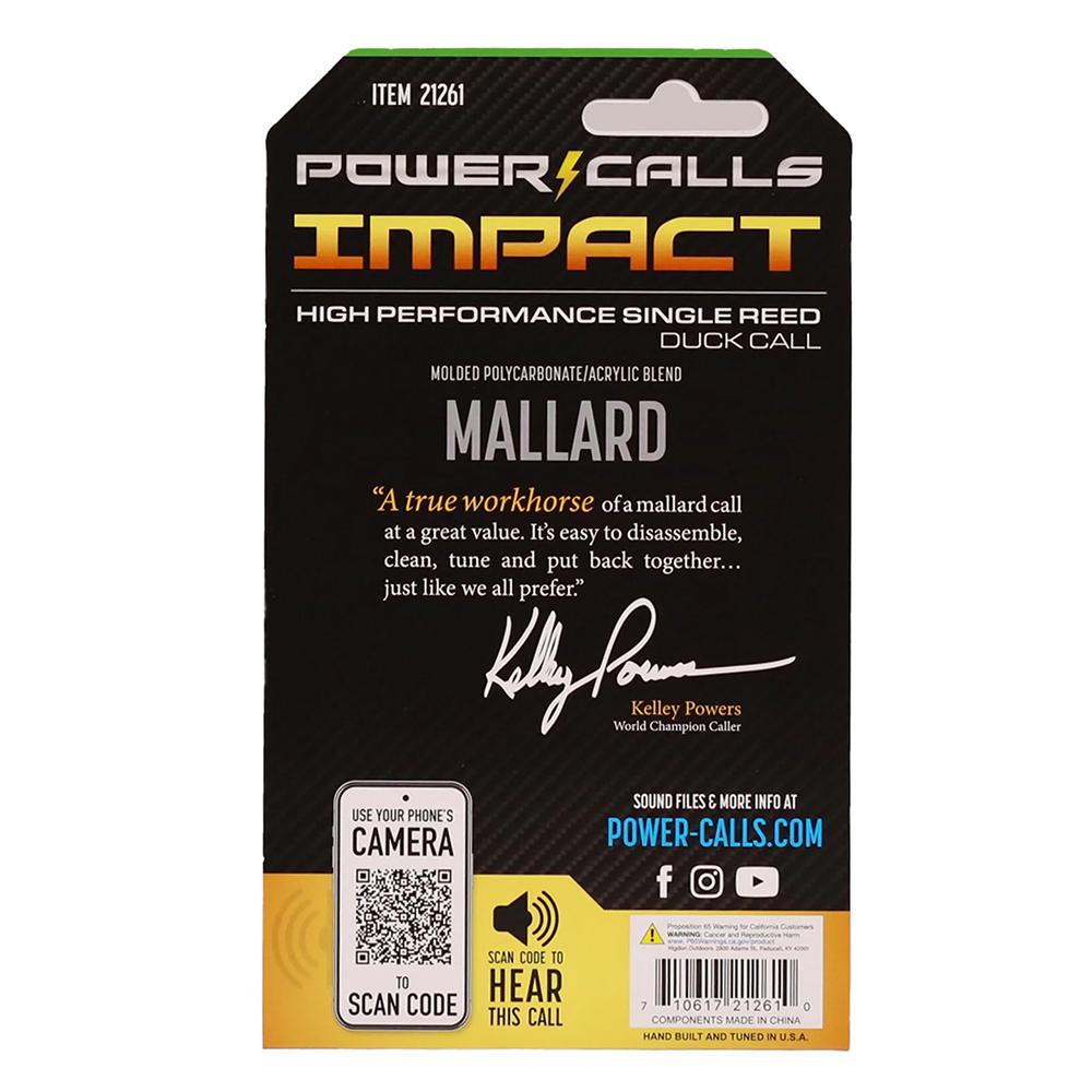 Higdon Outdoors Power Calls Impact Mallard Duck Mouth Call OD Green