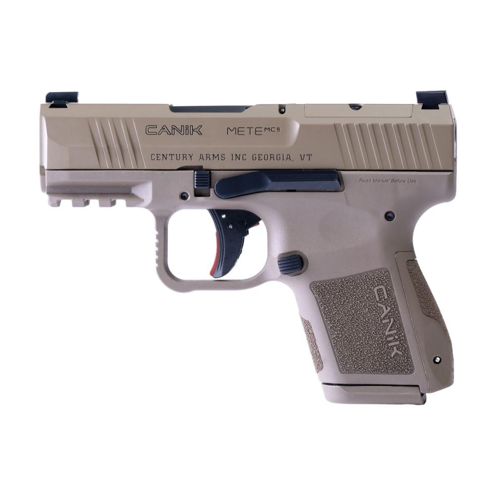 Canik Mete MC9 Handgun 9mm Luger 12 and 15rd Magazines (2) 3.18" Barrel FDE