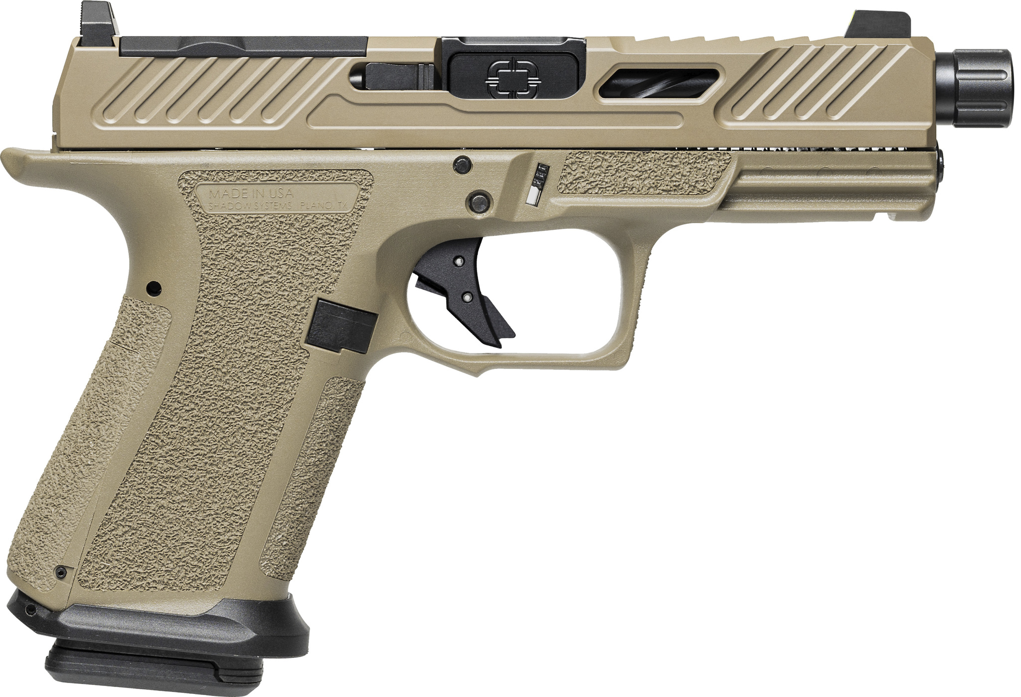Shadow Systems Optics Ready MR920 Handgun 9mm Luger 15rd Magazine 4" Black Barrel FDE Elite Slide