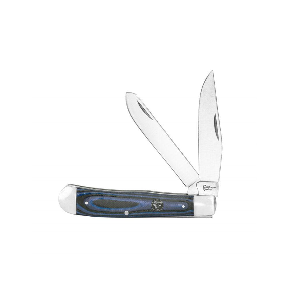 Rock Ridge Outdoors ABKT Cattleman Trapper Cowhand Knife 2 Blades Blue