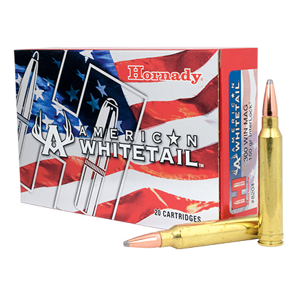 Hornady American Whitetail Rifle Ammunition .300 Win 150 gr SP 3275 fps 20/ct