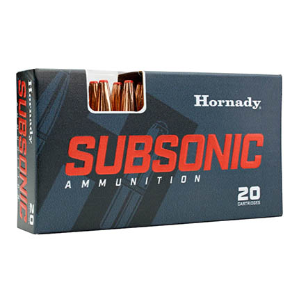 Hornady Subsonic Rifle Ammunition .45-70 Govt 410gr PT 1075 fps 20/ct