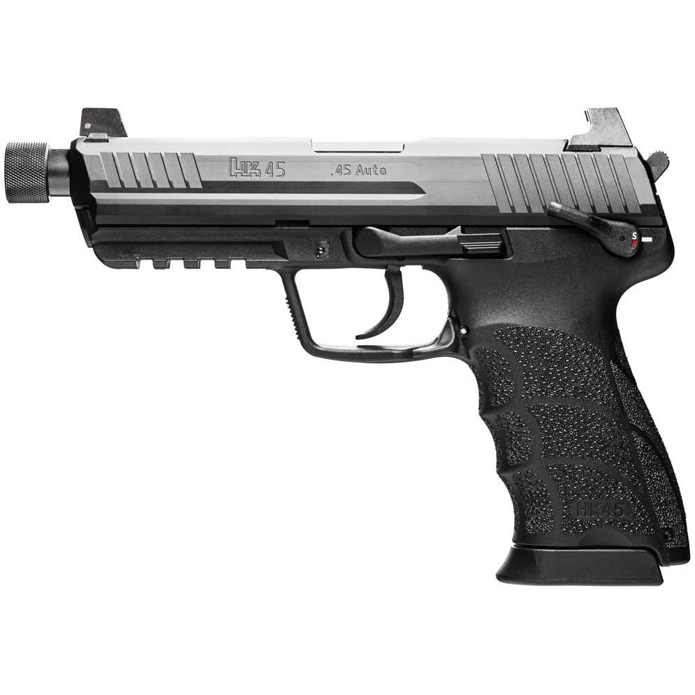 Heckler & Koch Inc. H&K HK45 Tactical Handgun .45 Auto 10rd Magazines(2) 5.20" Threaded Barrel DA/SA V1 Decocking Lever & Safety