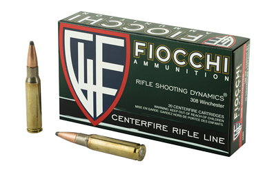 Fiocchi Field Dynamics Rifle Ammunition .308 Win. 165 gr PSP 2700 fps 20/ct