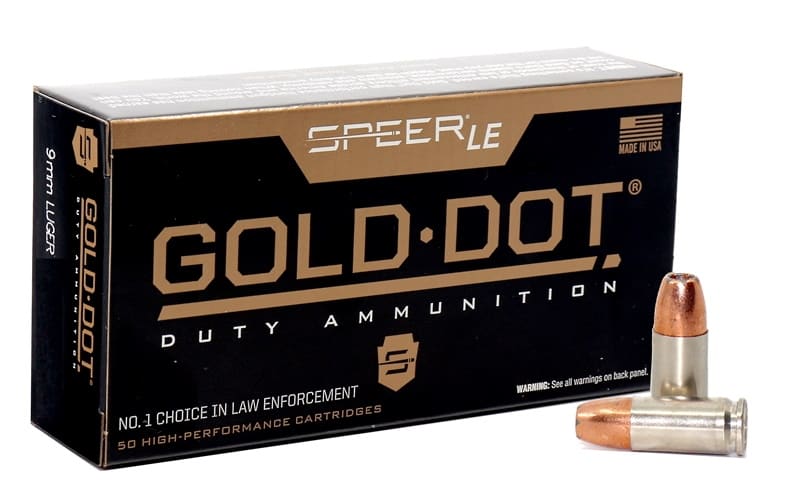 Speer CCI GOLD DOT 9MM+P 124GR GDHP 50RD BX 1000RD CS