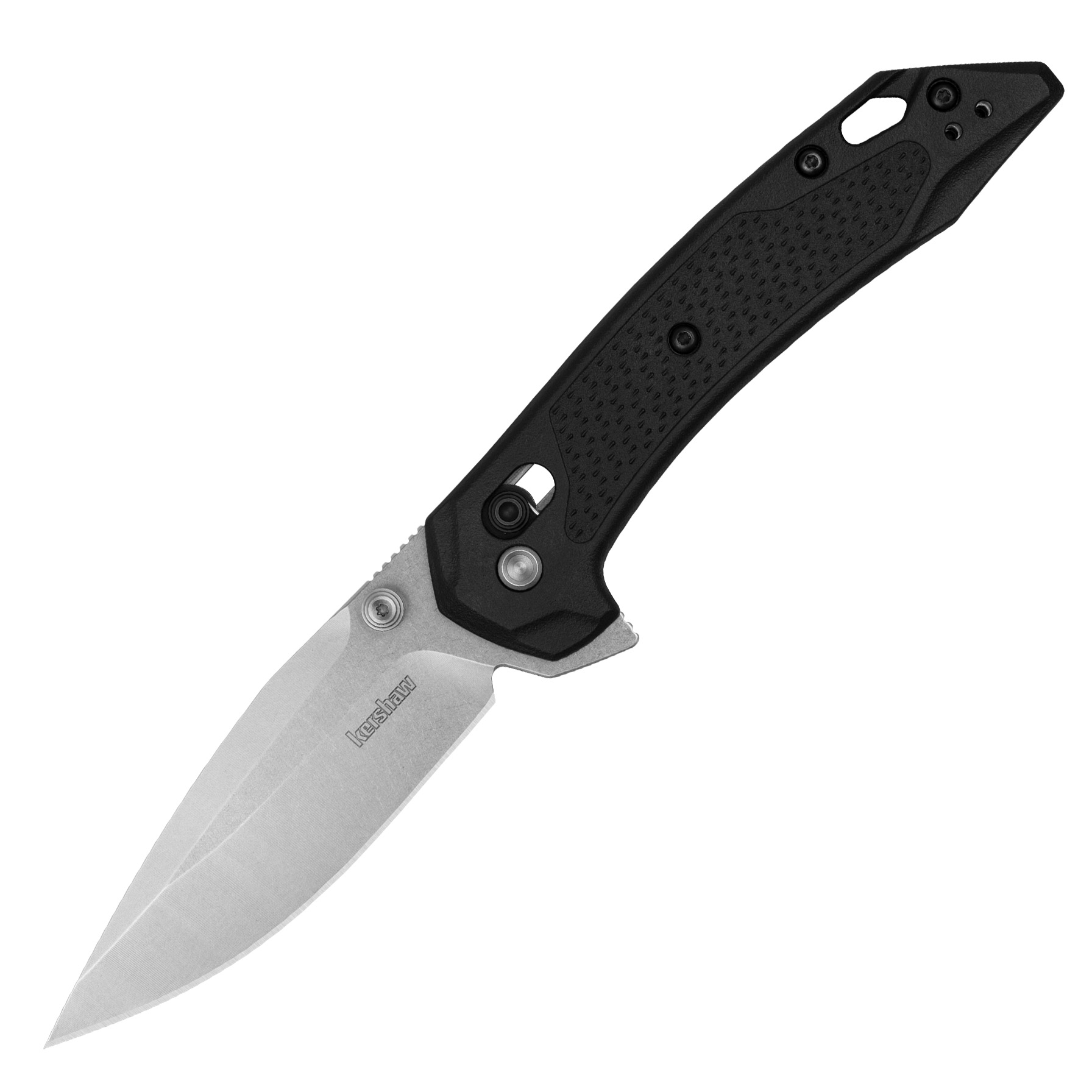 Kershaw Bonneville Folding Knife 3-1/5" Modified Clip Point Blade Black