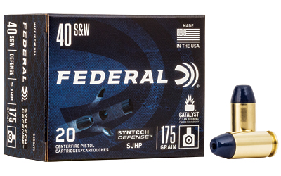 Federal Syntech Defense Handgun Ammunition .40 S&W SJHP1050 fps 20/ct