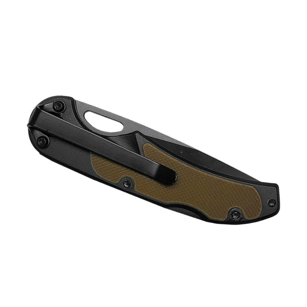 Rock Ridge Outdoors ABKT Elite Mark II Lockback Folding Knife 2-1/2" Drop Point Blade Tan