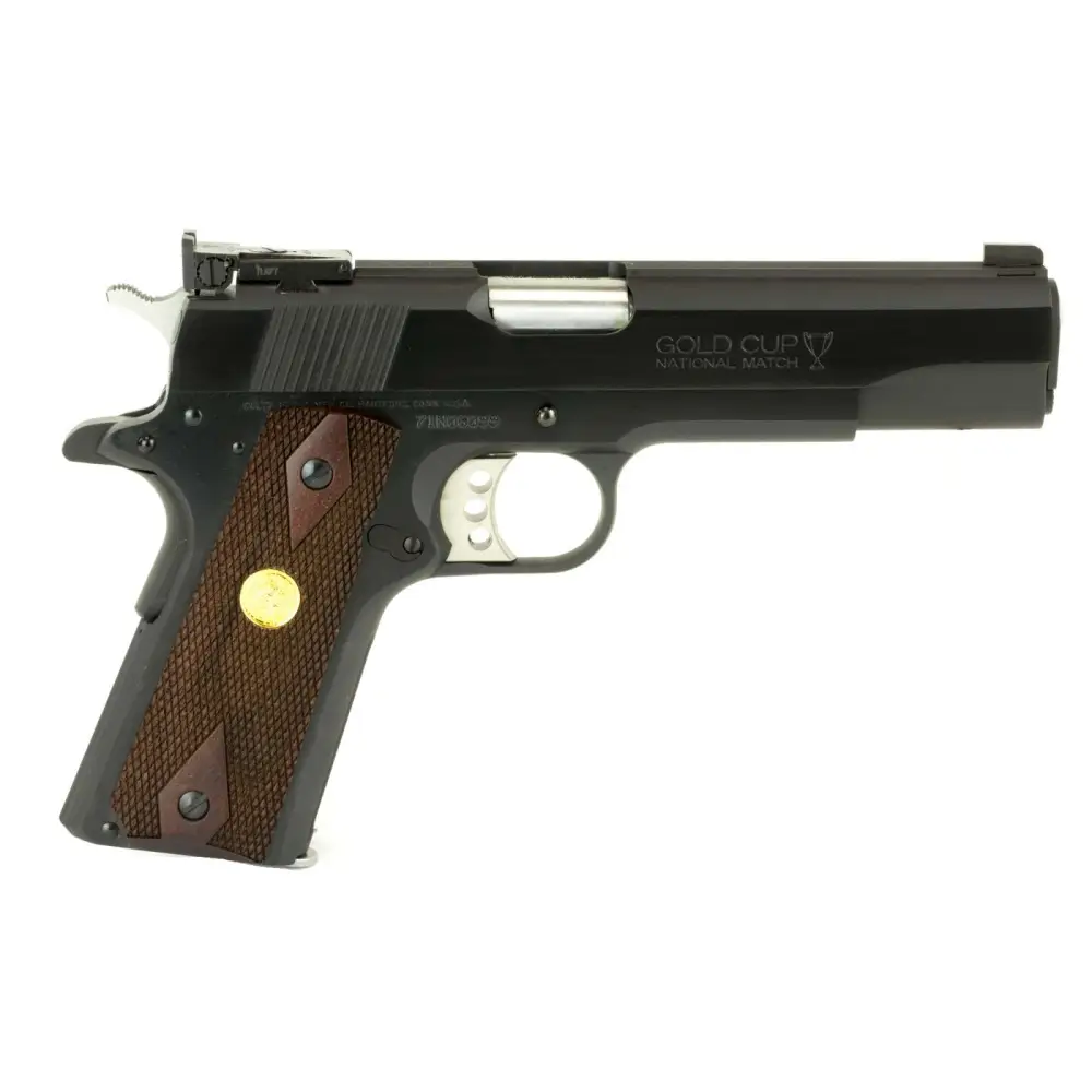 Colt Gold Cup National Match Handgun 9mm Luger 9rd Magazine 5" Barrel Blued Finish