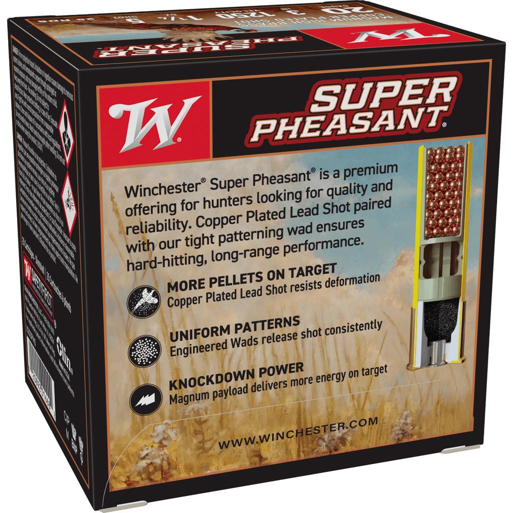 Winchester Super-X Super Pheasant Shotshells 20 ga 3" 1-1/4 oz 1250 fps #5 25/ct
