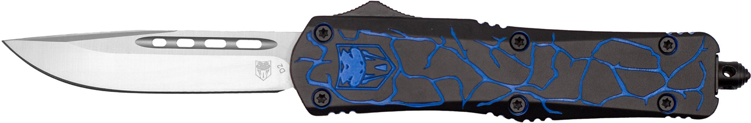 CobraTec Knives CBT MED FS-3 FRCTD BLK/BLU DP