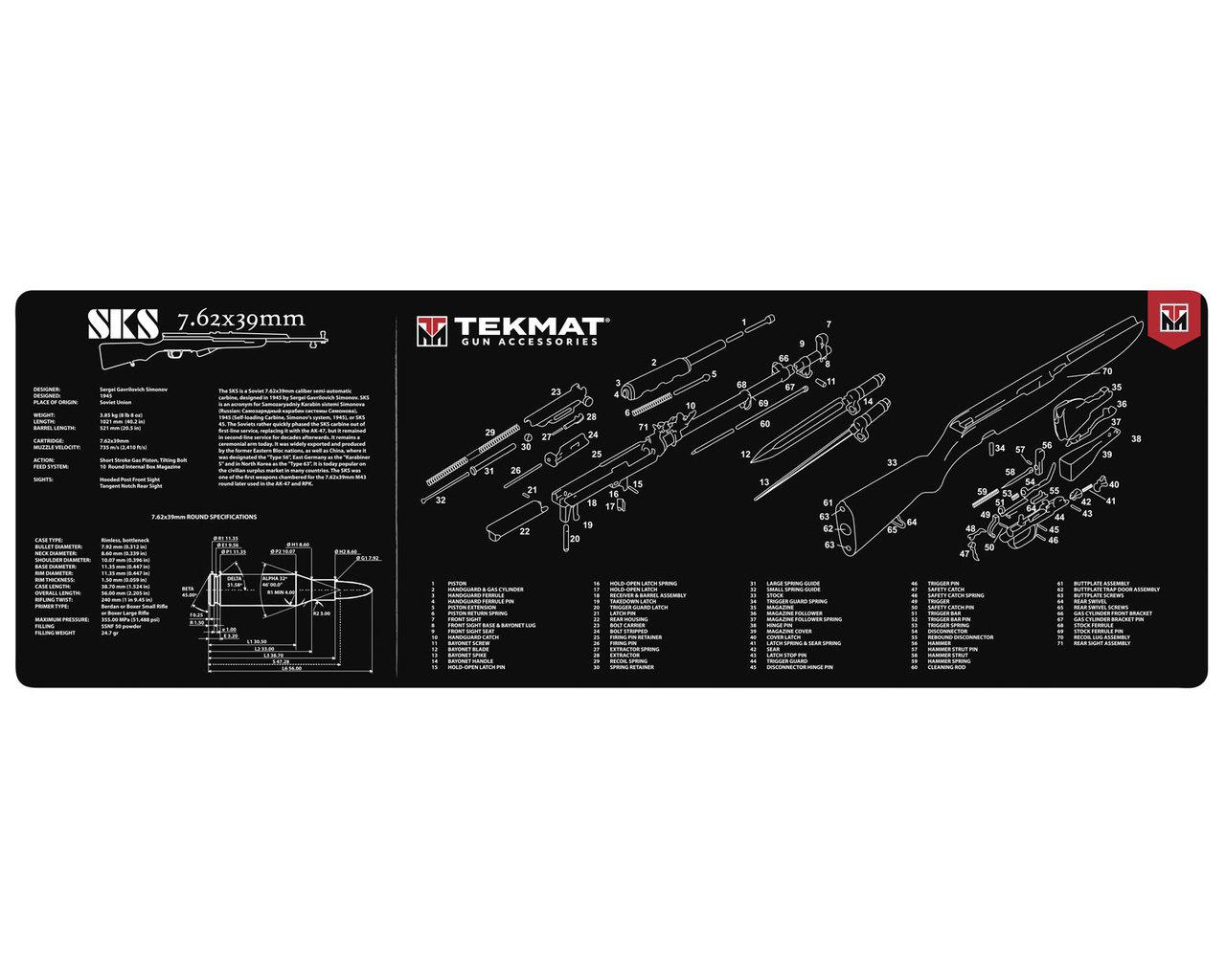 Gsm TekMat 12x36 Gun Cleaning Mat - SKS