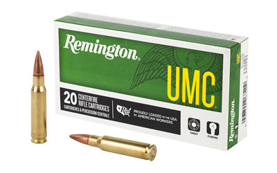 Remington UMC Rifle Ammunition .308 Win 150 gr FMJ 2820 fps 20/ct