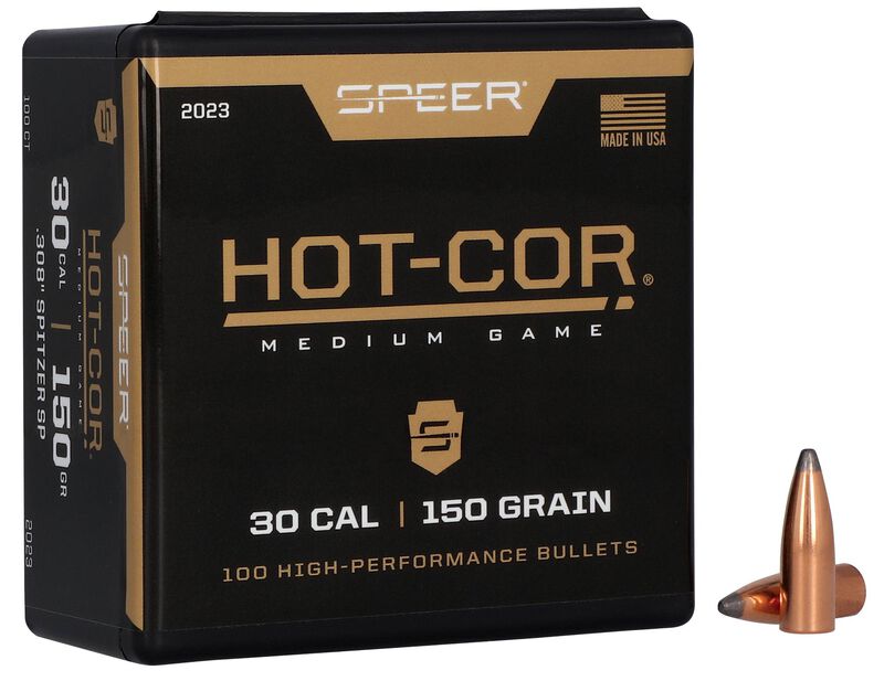 Speer Hot-Cor Rifle Bullets .30 cal .308" 150 gr SSP 100/ct