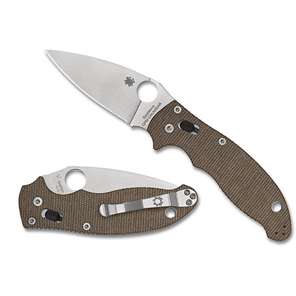 Spyderco Manix 2 Brown Canvas Micarta