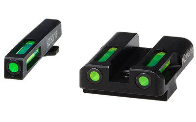 North Pass Ltd. Hiviz HIVIZ LiteWave H3 sight Green LitePipe/White front ring fits Glock Models Chambered in 9mm Luger 40 S&W and .357 Sig
