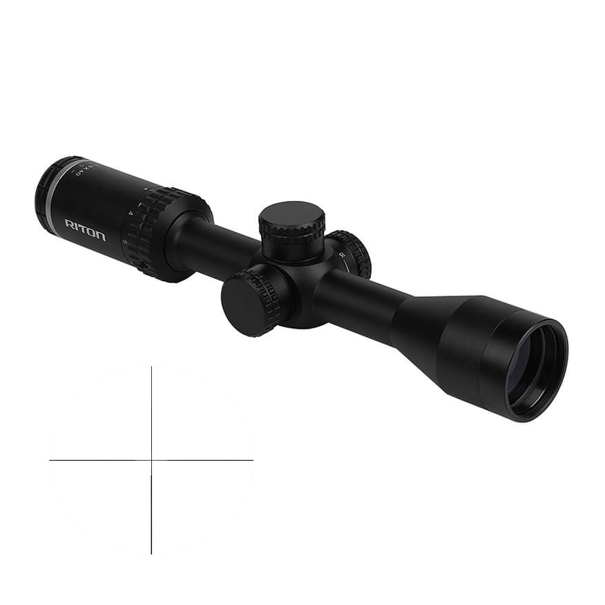 Riton 1 Primal Rifle Scope 3-9x40 1" SFP Long Body Non-Illum - Black