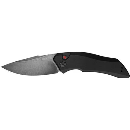 Kershaw Launch 1 Automatic Folding Knife 3-2/5" Drop Point Blackwash