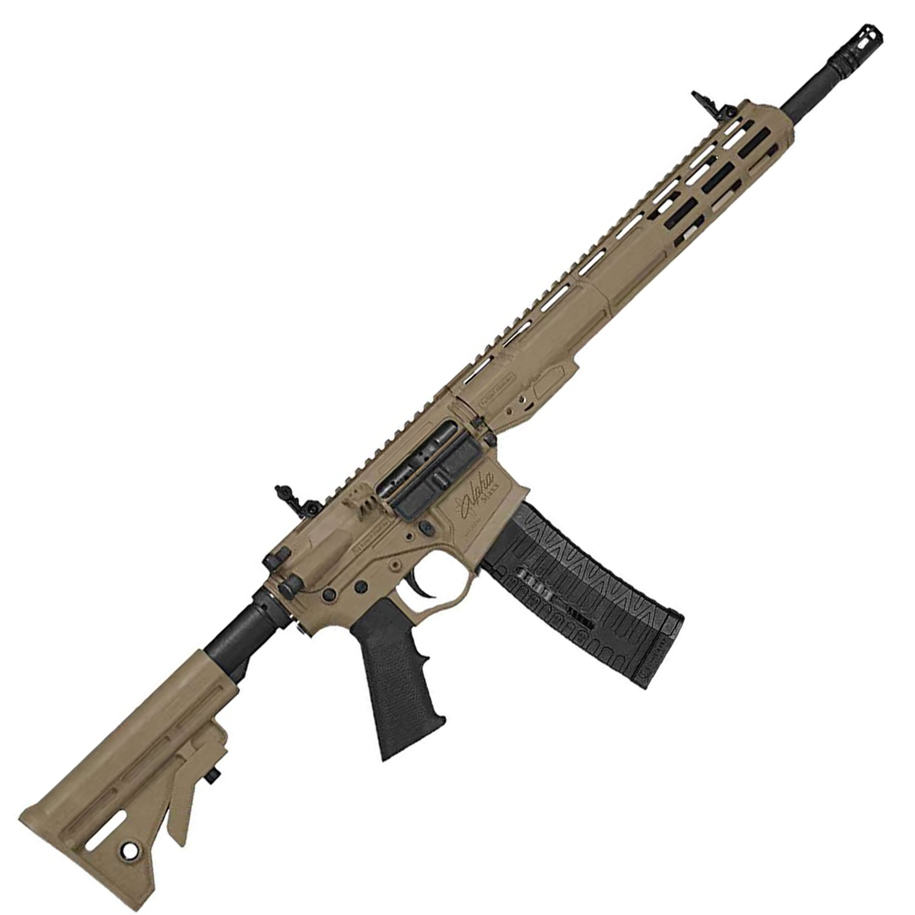 ATI ALPHA MAXX 5.56 FDE RIFLE 16" HBAR 13" MLOK RAIL F/U SIGHTS 1-60RD MAG