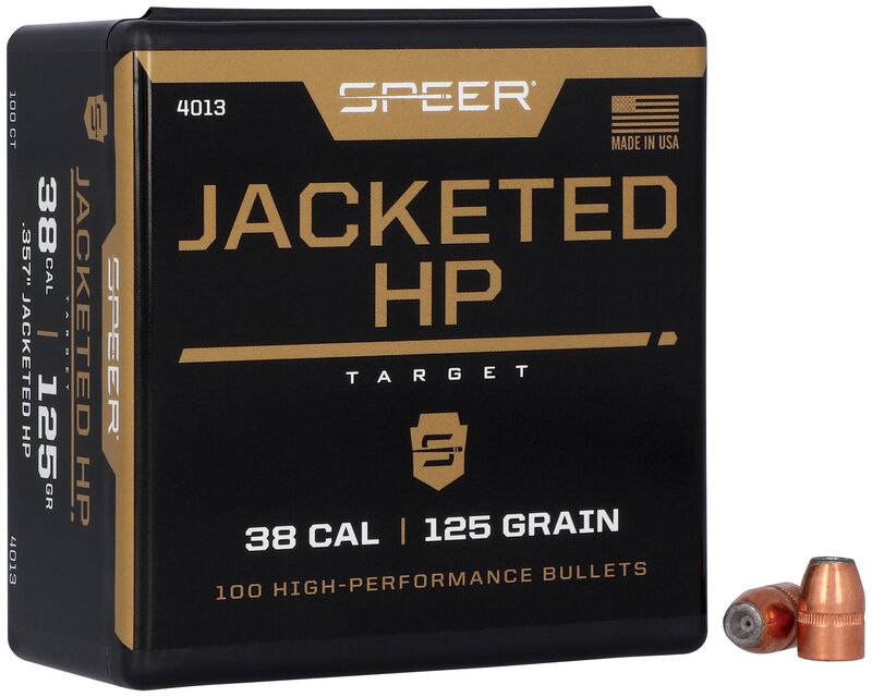 Speer Jacketed Handgun Bullets .38 cal .357" 125 gr JHP 100/ct